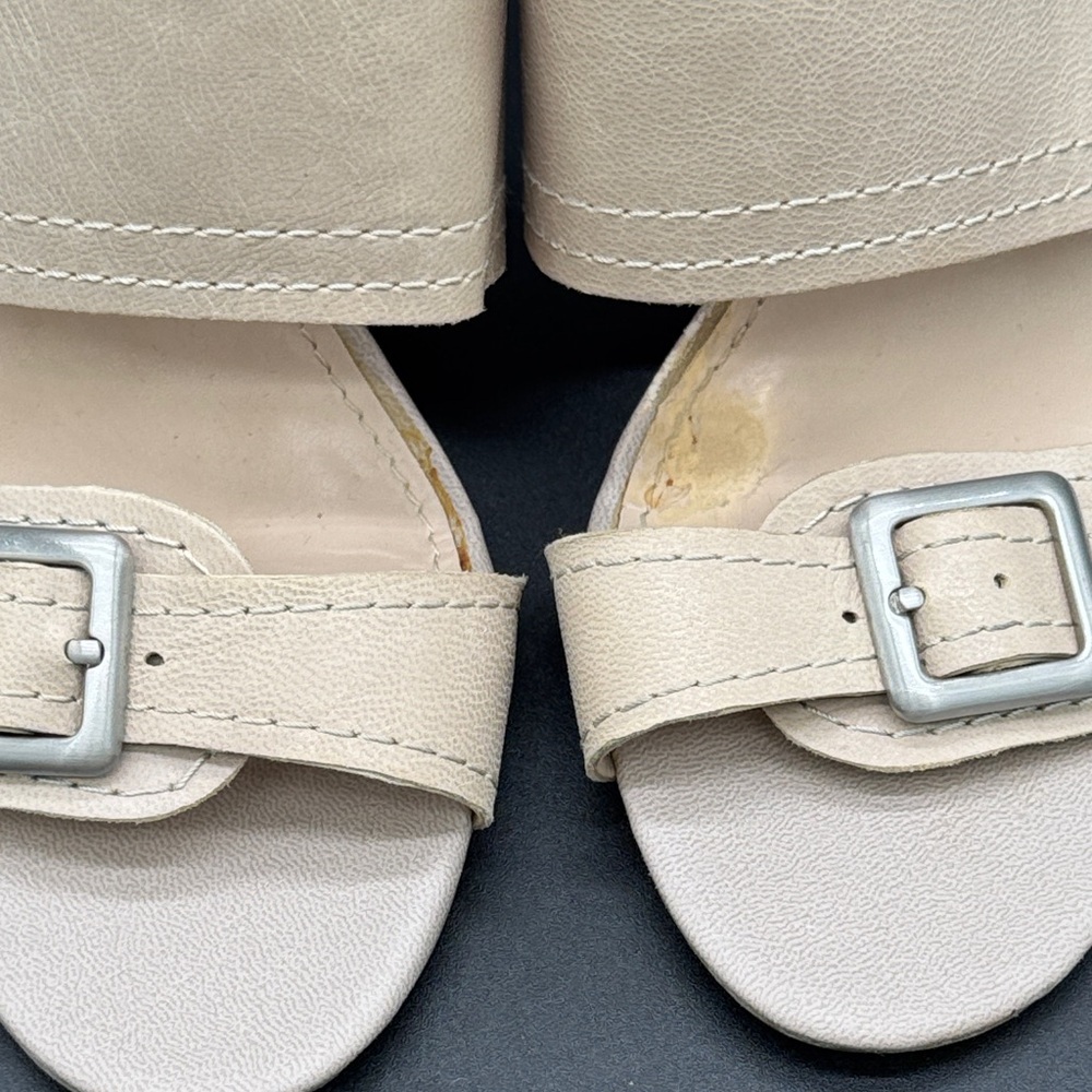 Franco Sarto Florella Tan Mules with Buckle Detail Size 6.5 - Picture 2 of 11